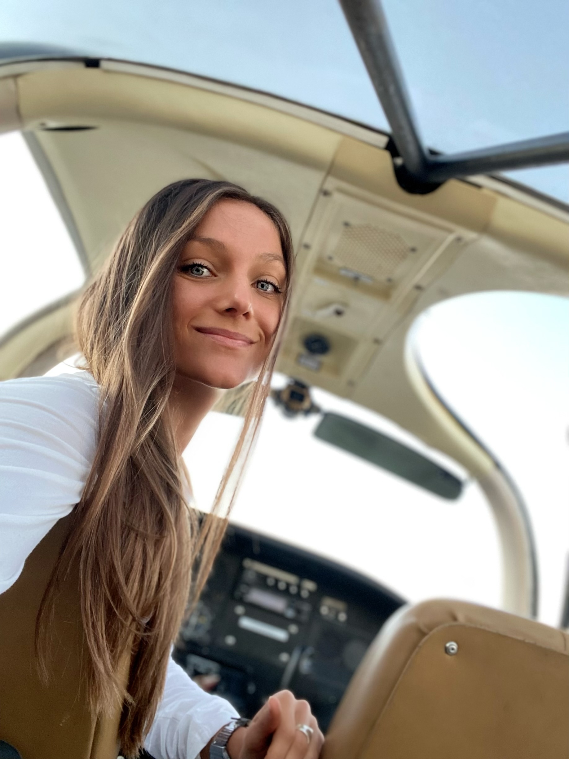 Sylvie de Swardt in Aviation Gear
